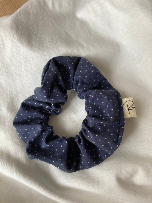 Chouchou à pois marine